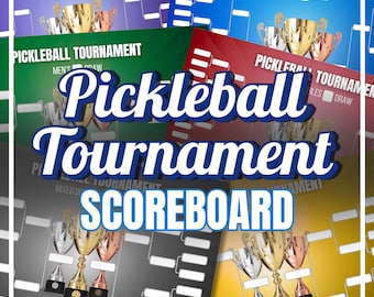 Zestaw do tworzenia tablicy wyników turnieju pickleball: tabele i arkusze wyników do druku (pliki do pobrania w formatach PDF, SVG i PNG)