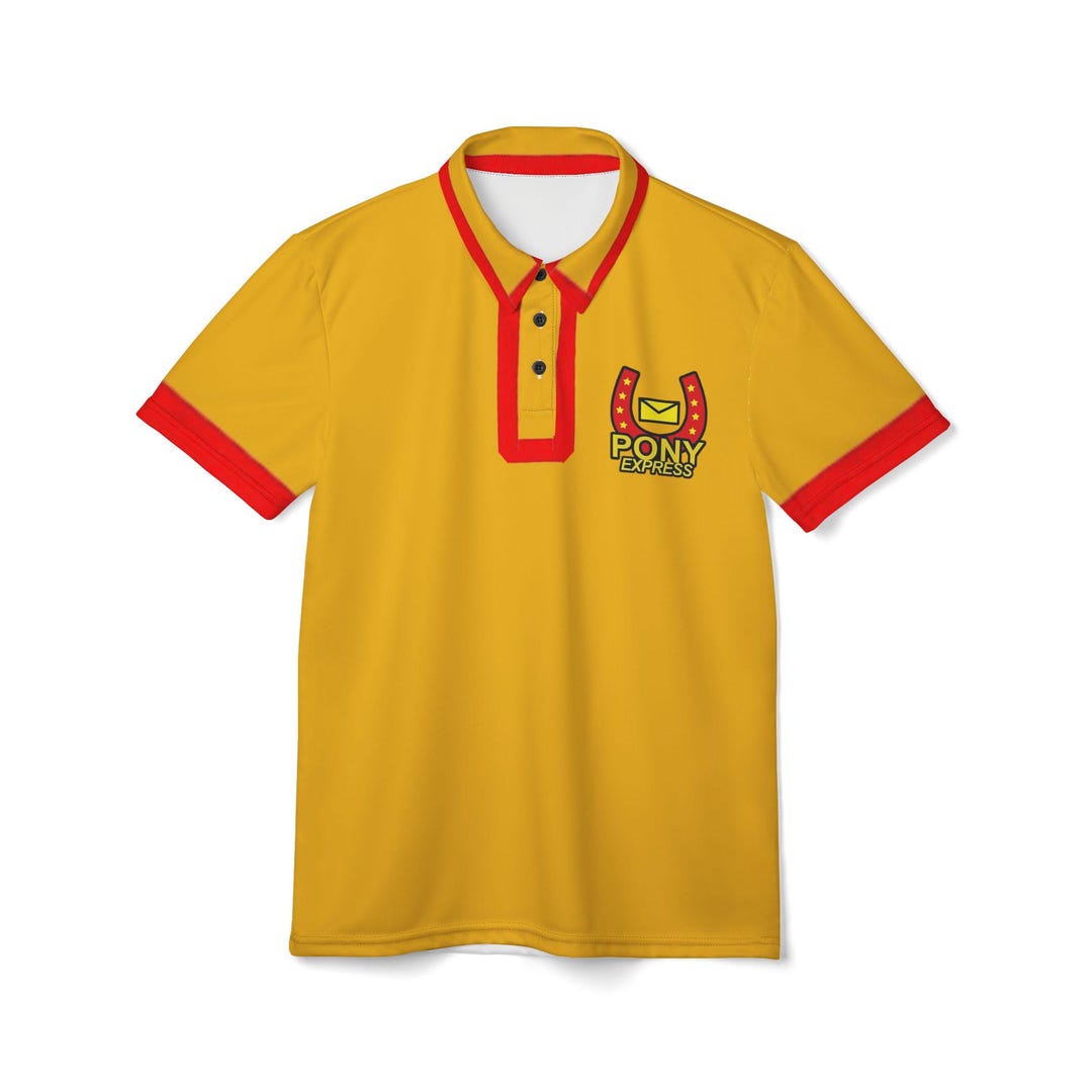 Pony Express Uniform Polo Shirt: Mouthwashing Cosplay (AOP)