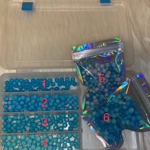 Glass Beads | 10mm Glass Beads | 1 Pack of 100 Beads Per Color Choice | Blue Beads