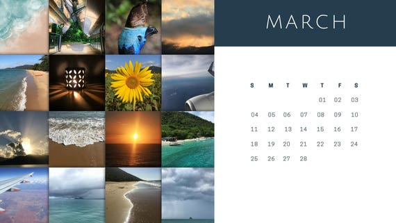 Computer Desktop Photography Calendar March 2018 Photo Etsy