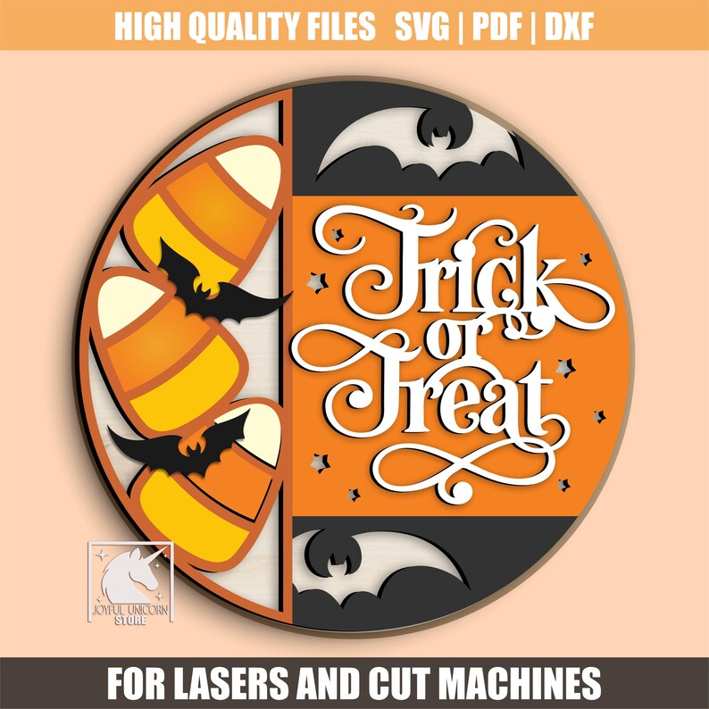 Halloween Round Signs SVG Bundle, Happy Halloween Door Hanger SVG ...