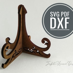 Easel Stand SVG, Glowforge Ready File, Laser Cut file, Easel Display Stand , Wood Easel Stand, Easel Pattern SVG, CNC File for Wood