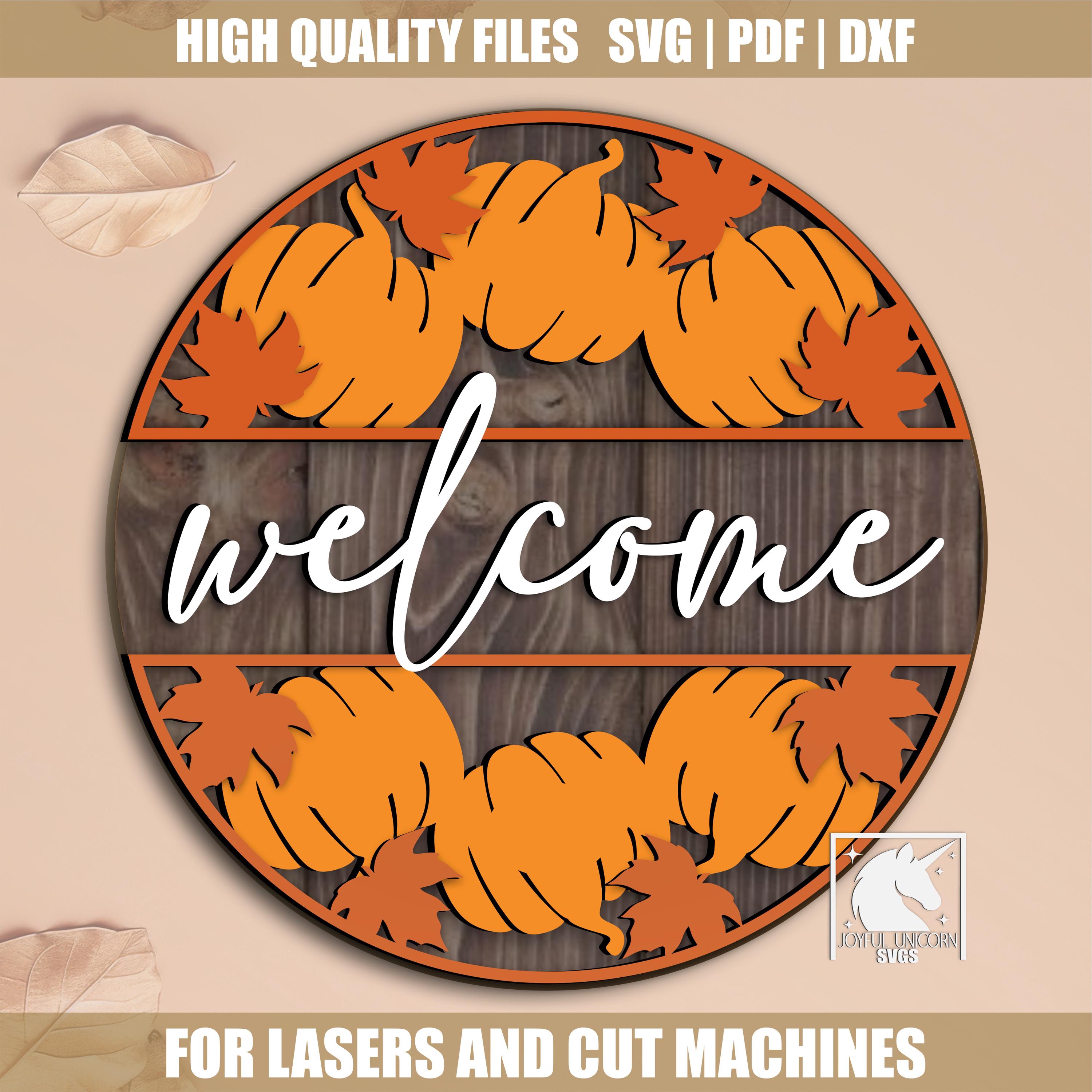 Fall Welcome Sign Quotes Fall Welcome Signs SVG Bundle, Fall Leaves Welcome Signs, Autumn ...