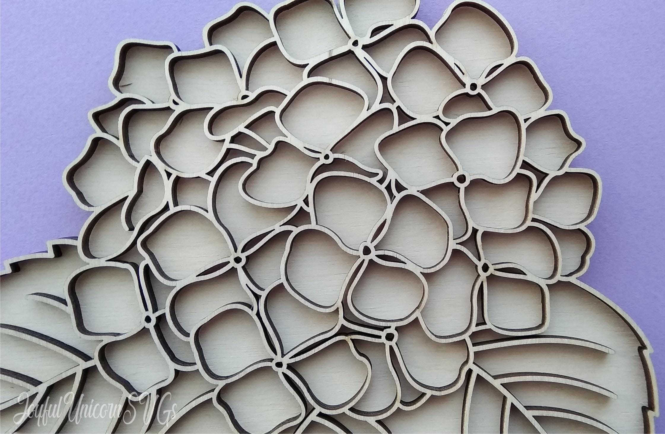 Hydrangea SVG, Hydrangea Flower SVG, Laser Cut Flower SVG, Glowforge ...