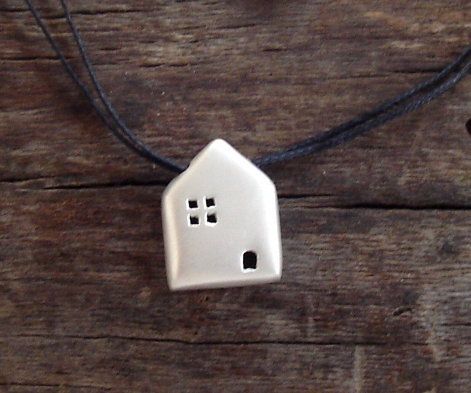House Necklace Sterling Silver House Pendant Home Necklace Etsy