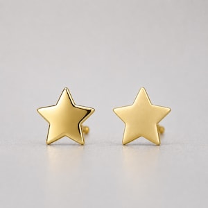 Extra Kleine Goldene Stern Ohrstecker / Minimale Himmlische Ohrstecker / Einzeln oder Paar E37-GD