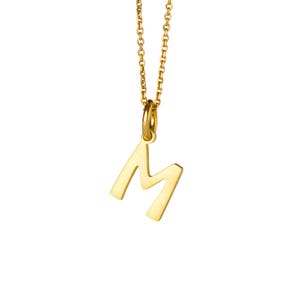 Colar com iniciais em ouro maciço / Pingente personalizado / Presente com alfabeto / Joias com letras