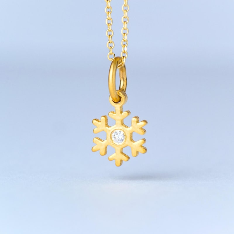 Diamond Snowflake Necklace - Etsy