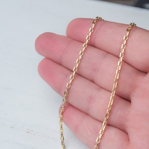 Solid Gold Mariner Chain Necklace / 14k solid Gold Anchor Choker / 1.1mm 1.5mm 1.9mm 2.3mm / Unisex Fine Jewelry image 6