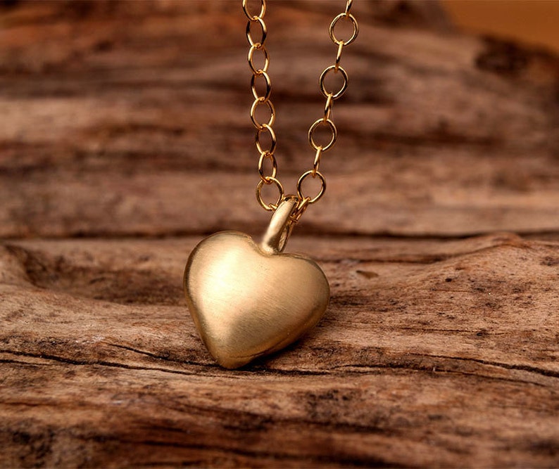Solid Gold Tiny Heart Necklace Love 14k Gift For Her Anniversary Birthday Mom Everyday Mothers Day Graduation Jewelry Charm Necklaces Valresa Com - Tiny Solid Gold Heart Pendant