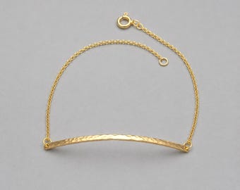 Armband van gehamerd massief goud: Smalle laagjesarmband 202B-BX