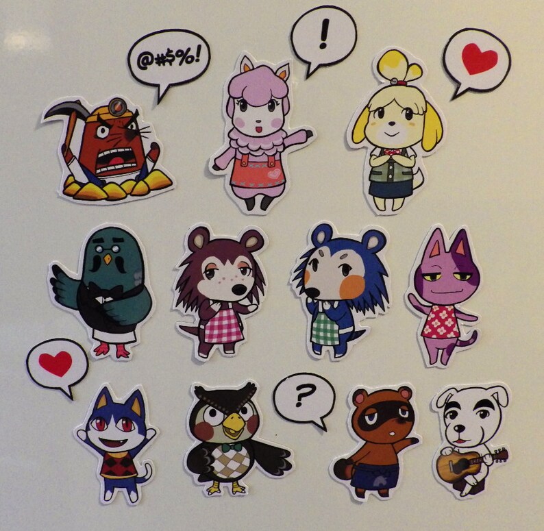 Animal Crossing Cute Fridge Decorative Etsy