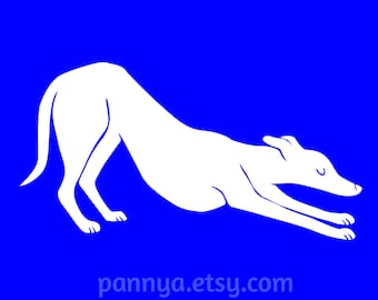 Leuke Yoga Greyhound Vinyl Car Decal Sticker - Custom Made