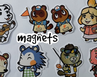 Animal Crossing New Horizons - Decorative Magnet Set -  average 10 designs - made to order