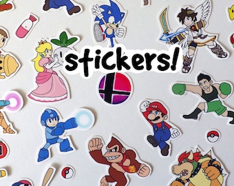 Super Smash Bros.  - Handmade Sticker set!