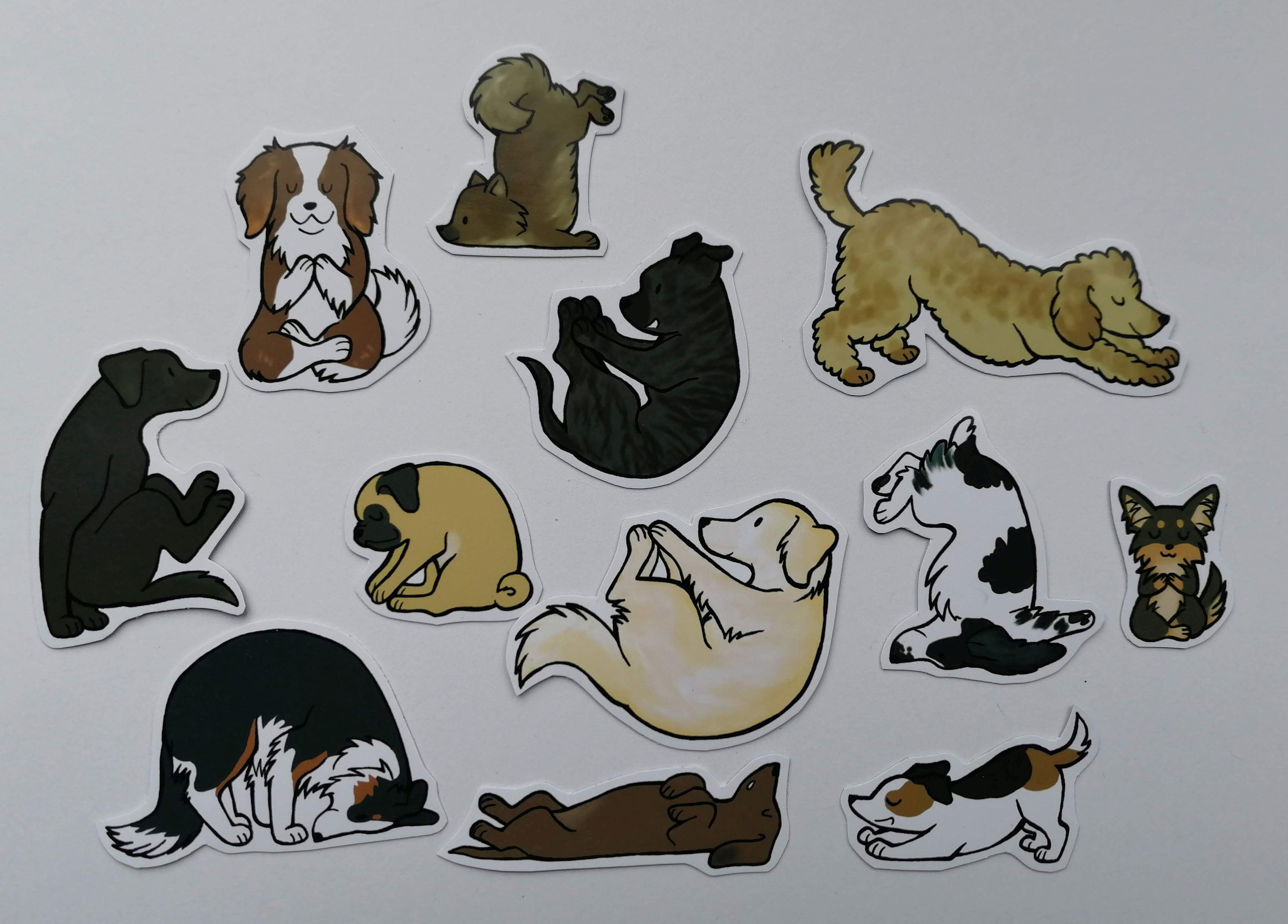 Sale Cute Yoga Dog Decorative Magnets Ready To Go Etsy