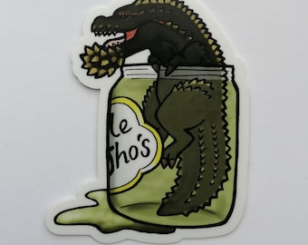 De angstaanjagende PickleJho - Waterdichte Die Cut Vinyl Sticker