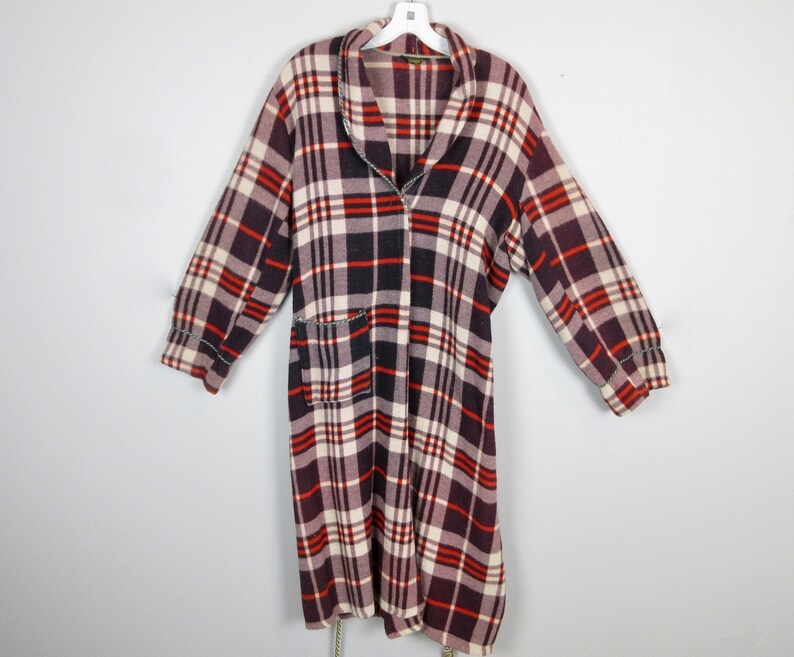 Sz M Nick Nora Vintage Camp Blanket Wedding Gift Men/'s Women/'s Unisex His Hers Beacon Brand Robe 1940/'s 40/'s 1950/'s 50/'s Red Brown