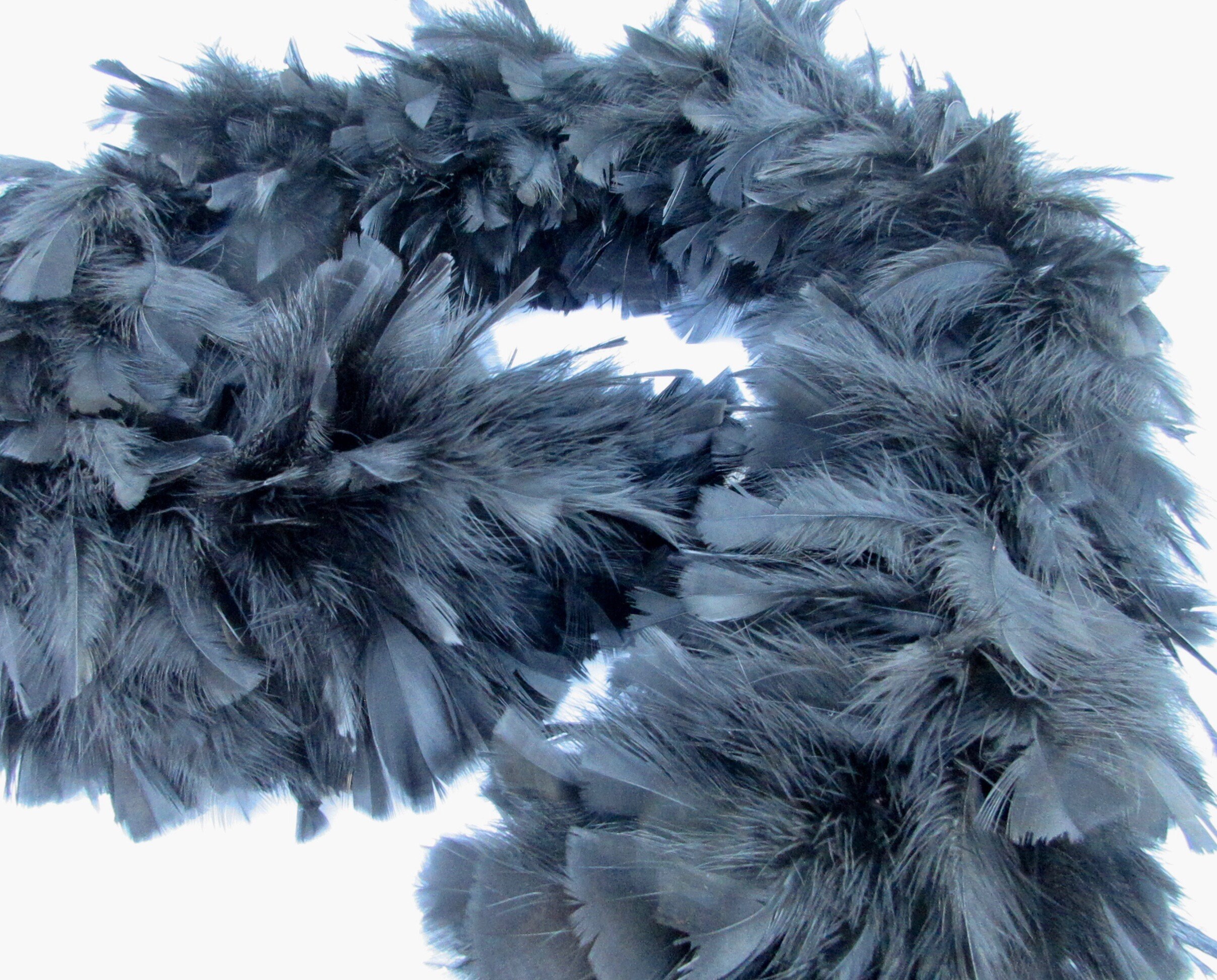 Vintage Black Feather Boa / Great Gatsby Flapper Etsy