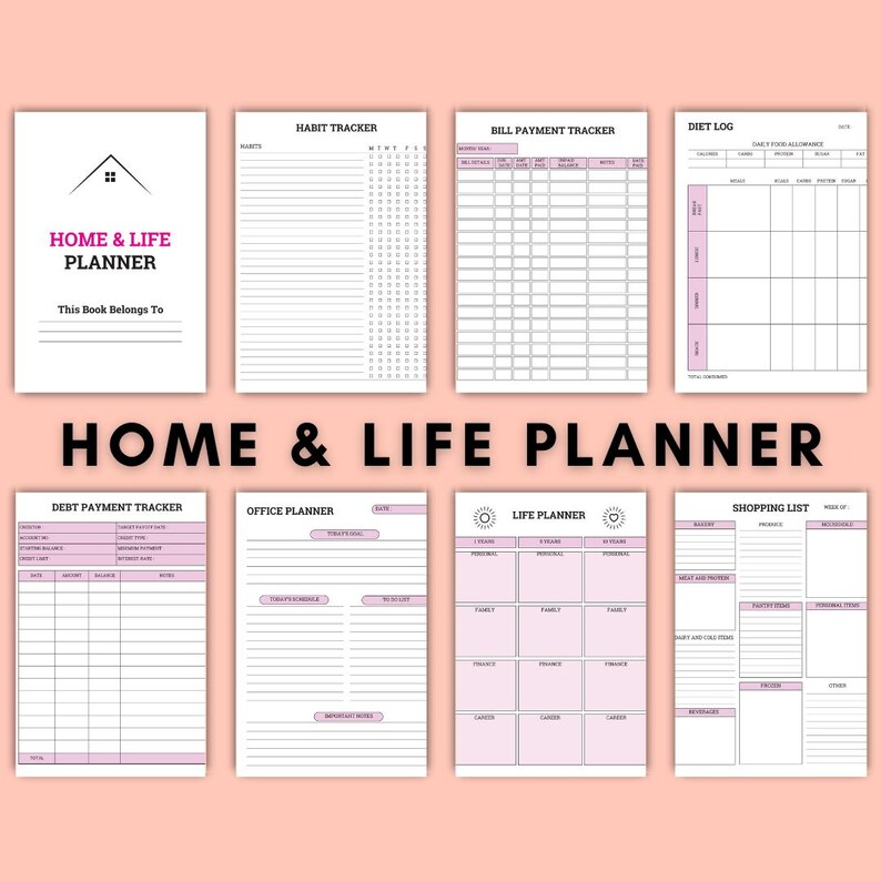 2024 Home Life Planner Bundle: Printable & Digital PDF for Home ...