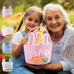 Personalized Easter Basket With Name, Custom Easter Basket, Baby Easter Basket With Name, First Easter Basket, Baby Name Basket, Easter Gift