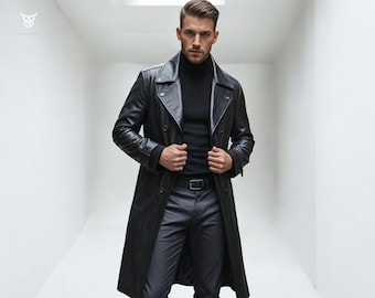 Handmade Genuine Cow Leather Coat: Custom Fit Winter Overcoat - Etsy