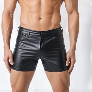 Handmade Genuine Real Sheep Leather Shorts Soft Leather Shorts For Men&#39;s Steampunk Shorts Party Wear Shorts Sexy Men&#39;s Shorts Gift For Him