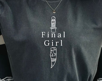 Final Girl Horror Comfort Colors T-shirt: Halloween-grafiktröja