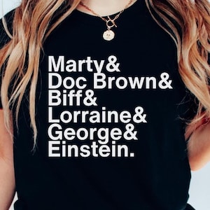 Marty & Biff List-tröja: Filmfan-present, svart t-shirt