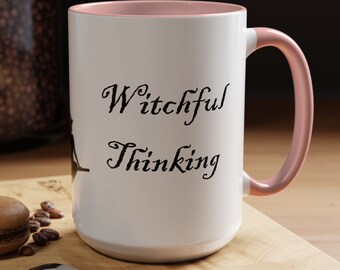 Witchful Thinking Coffee Mug: Spooky Halloween Bookish Gift