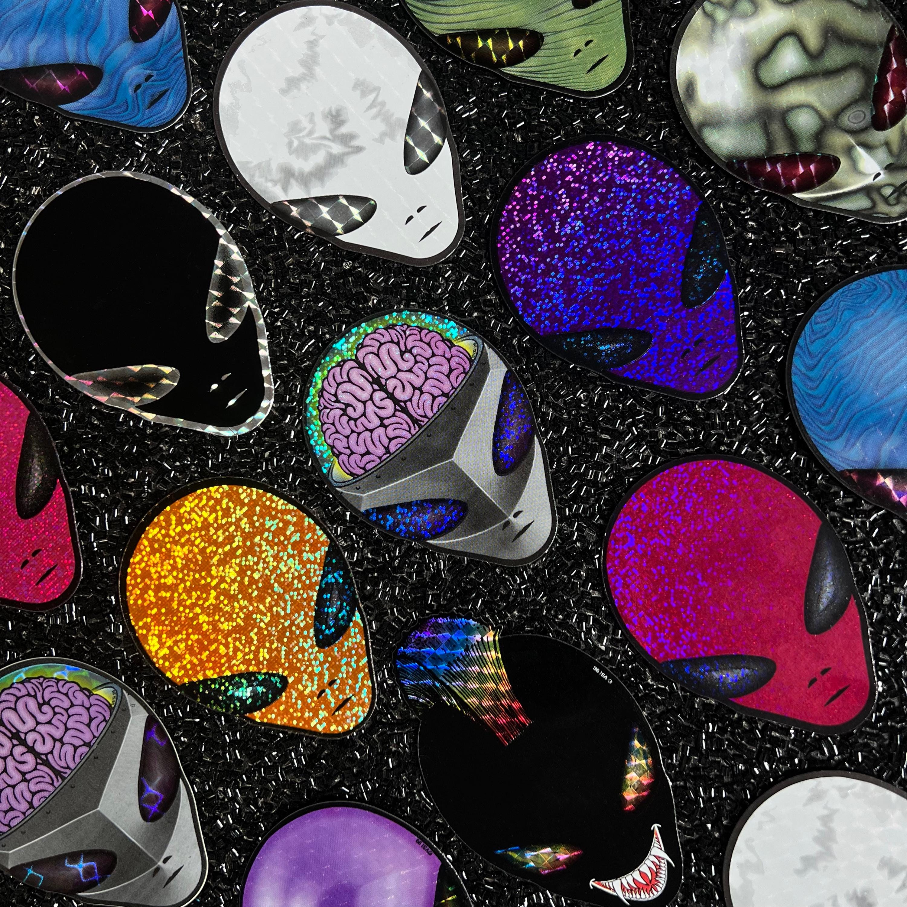 Vintage 90s Alien Head | Nostalgic Vending Machine Sticker