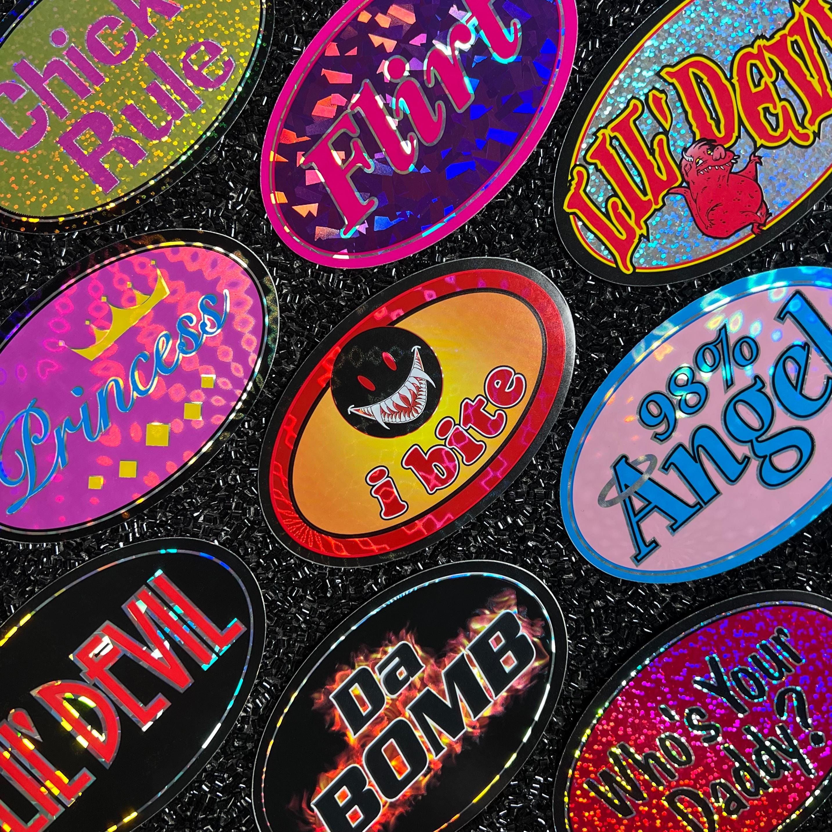 Vintage Y2K Oval | Nostalgic Vending Machine Sticker | Multiple