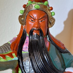Vintage Porcelain Large Guan Gong
