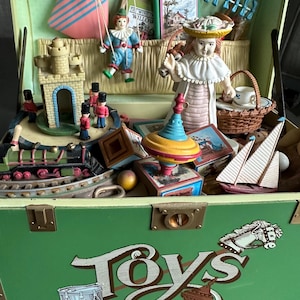 Vintage Enesco Precious Moments Treasure Chest Music Box w/ Movement (1986)