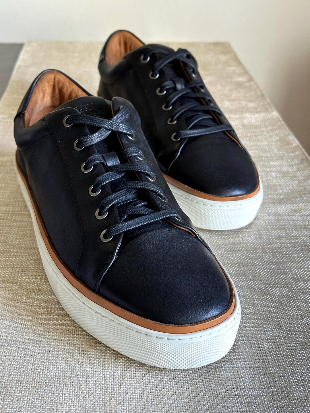 靴 Len Allen Edmonds Flynn Leather Low-top Sneaker Men's Sz. 13D - Etsy