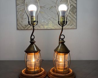 Vintage Brass Ankerlicht Lantern Lamps (Set of 2)