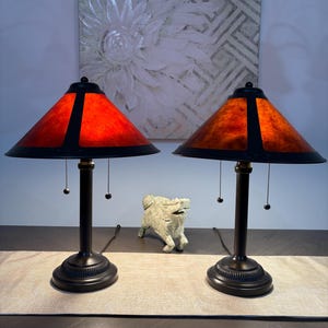 Vintage Mica Series Tensor Pair of  Lamps (2003)