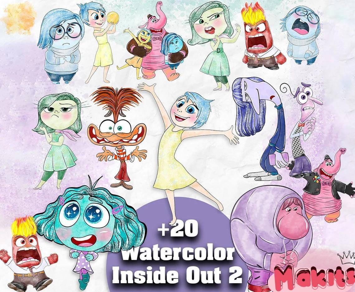 Inside Out 2 acuarela Clipart png,Inside Out 2 Descargar,Paquete Inside ...