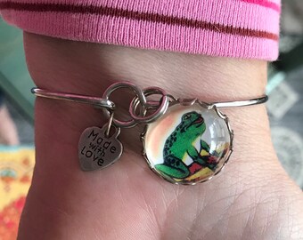 Lotteria Frog Bubble Charm Bracelet