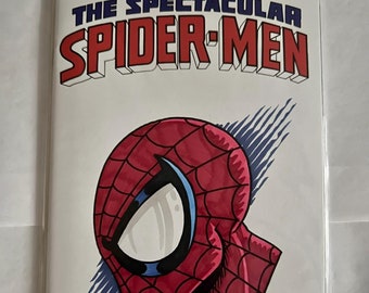 ブラックスパイダーマンシンビオットサイン入りプリント - Etsy 日本