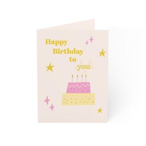 Cartões de Aniversário Coloridos - Conjunto com 1, 10, 30 e 50 unidades | Feliz Aniversário, Conjunto de Cartões, Celebração, Convite para Festa, Cartões Infantis