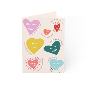Jeu de cartes de voeux, cartes sincères, mots d'amour, jolie papeterie, voeux de la Saint-Valentin, cartes de l'amitié