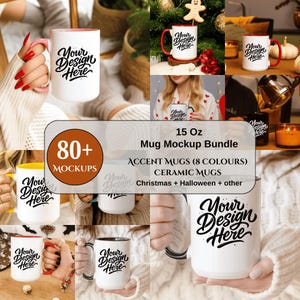 Mug mockup bundle 15oz Two tone mug mockups Accent mug mock-up Ceramic coffee cup mock ups Mega bundle, White Coffee Mug Aesthetic Mockup