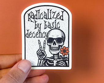 Geradicaliseerd door sticker menselijk fatsoen