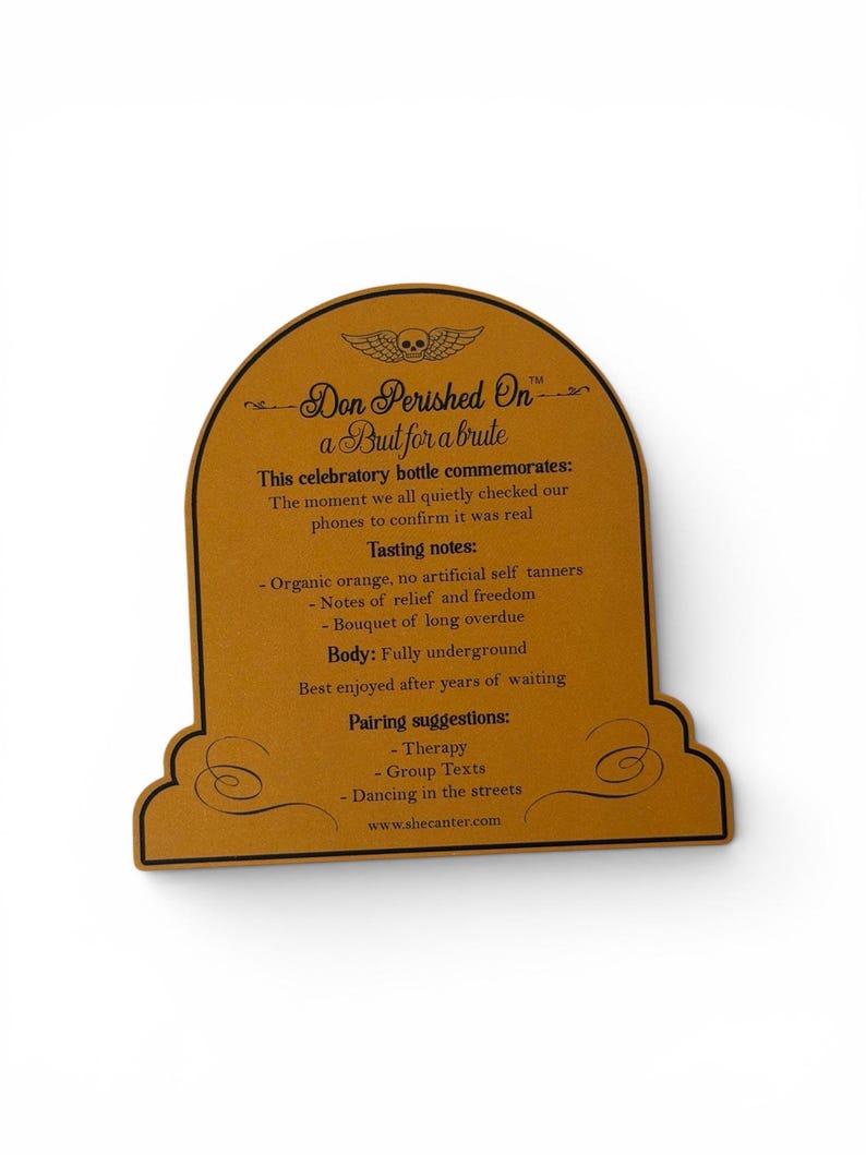 Parashed Don Perished on - Novelty Wine Label - Etsy