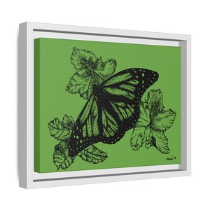 Nature-Inspired Framed Canvas Art, Botanical Wall Decor for Home, Colorful Insect Art, Gift for Nature Lovers, Eco-Friendly Art