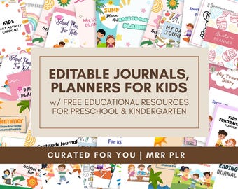 Bewerkbare bundel kinderplanner, thuisonderwijs, ADHD, karweikaart (digitaal)