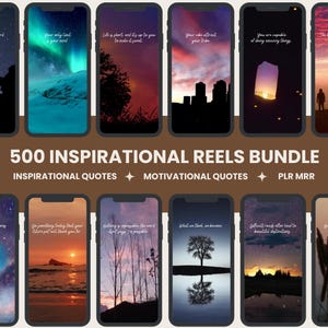 500 Reels Ispiratori, Pacchetto Reels Instagram, Citazioni Ispiratrici, Video Ispiratori, Reels Motivazionali, Master Reels, Diritti di Rivendita MRR PLR DFY