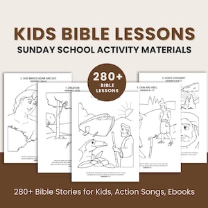 Kids Bible Lesson Bundle: 280+ Printable Activities (Digital Download)