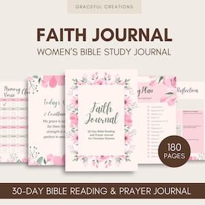 女性用ジャーナル、聖書研究ガイド、聖書研究テンプレート、祈りの日記、デボーションジャーナル、プライベートラベル権、PLRプランナー、DFY
